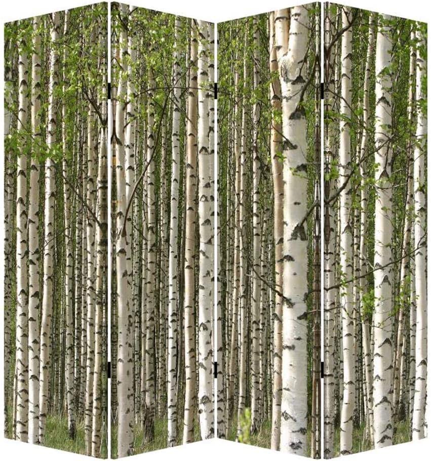 Screen Gems Prolific Forrest Screen Room Divider, 84&#34;L x 84&#34;H, Multicolor