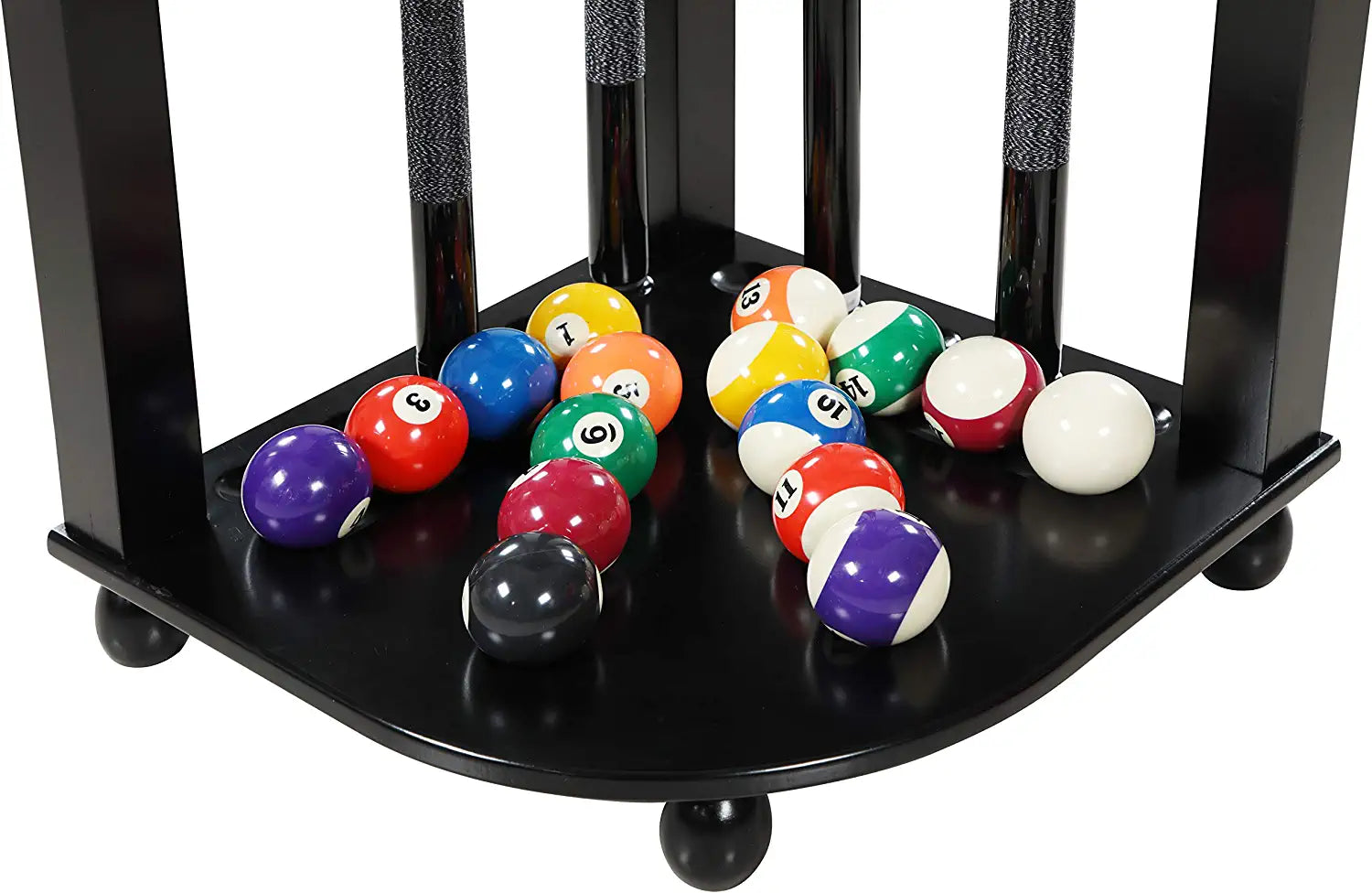 Hathaway Regent 28-in Corner Floor Pool Cue Rack for Billiards Accessories, Black