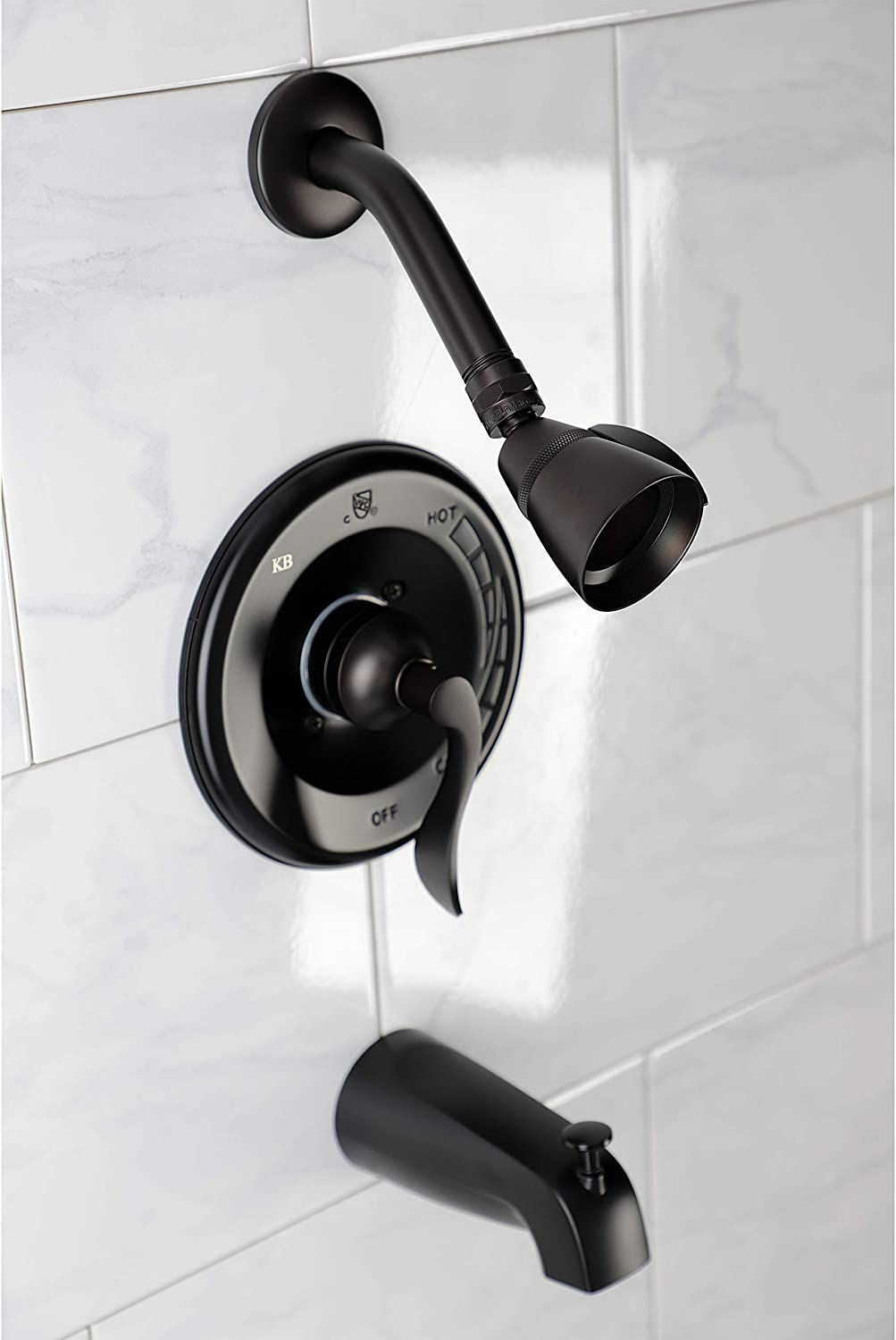 Kingston Brass KB8635DFL NuWave Tub and Shower Faucet, Oil Rubbed Bronze