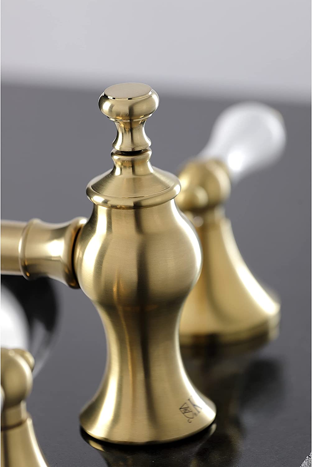 Kingston Brass KC7067PL Vintage 8 in. Widespread Bathroom Faucet, Brushed Brass