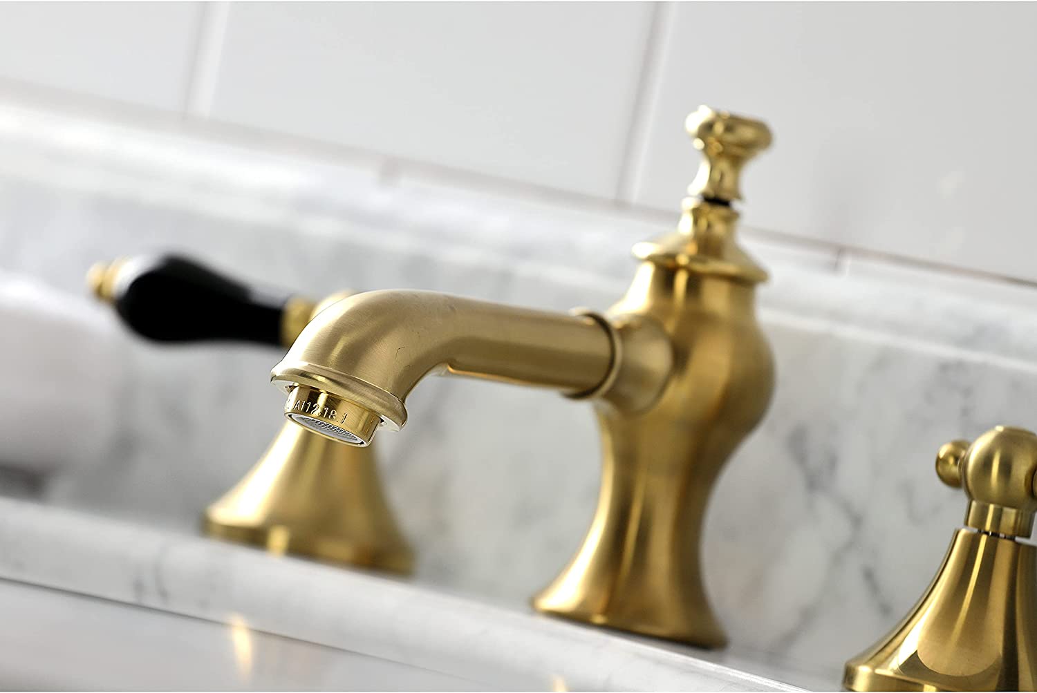 Kingston Brass KC7067PKL Duchess Widespread Bathroom Faucet, Brushed Brass