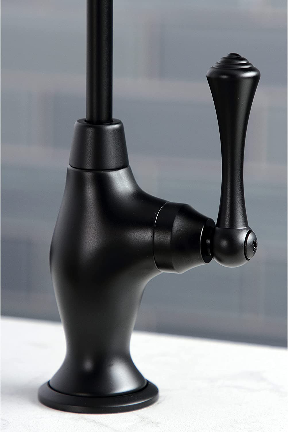 Kingston Brass KS3190BL Vintage Water Filtration Faucet, Matte Black