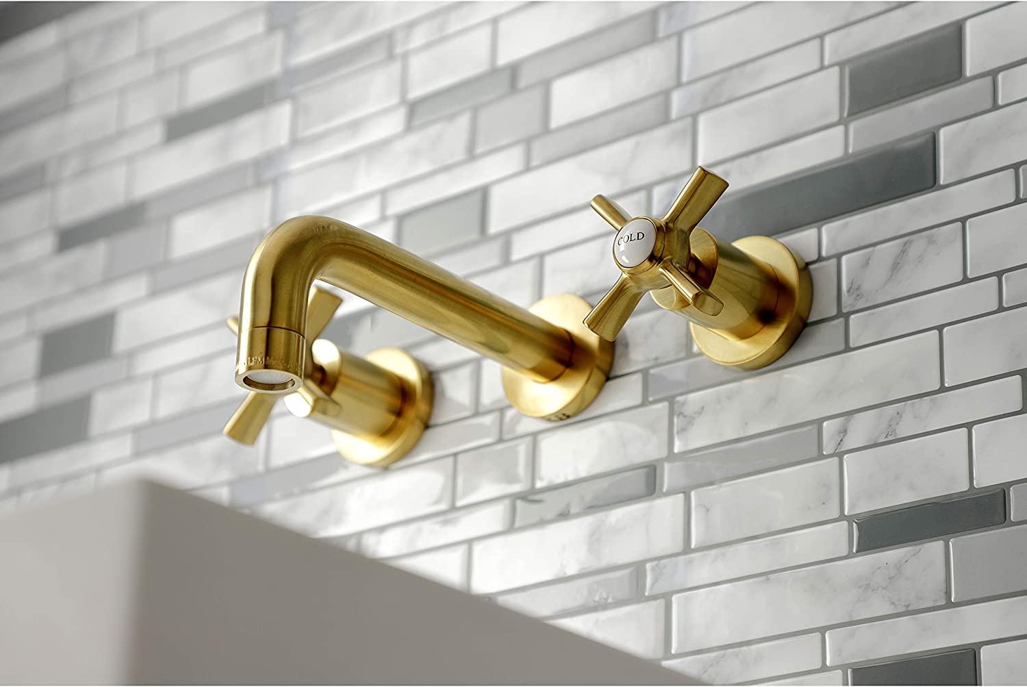 Kingston Brass KS8127ZX Millennium Bathroom Faucet, Brushed Brass