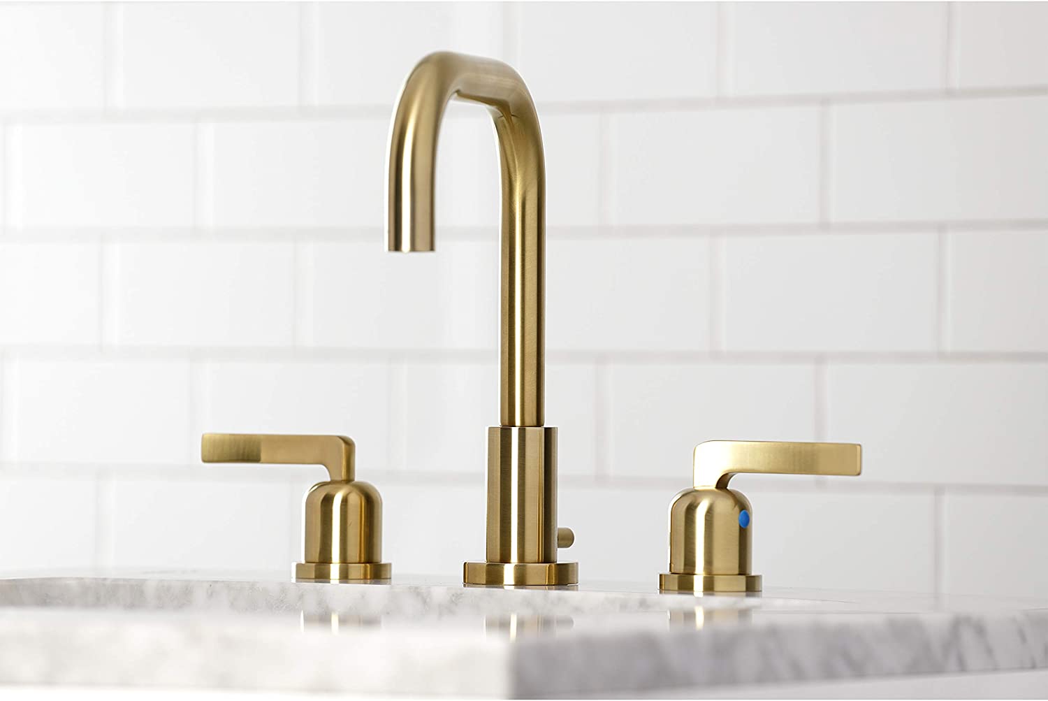 Kingston Brass FSC8933EFL Centurion Widespread Bathroom Faucet, Brushed Brass