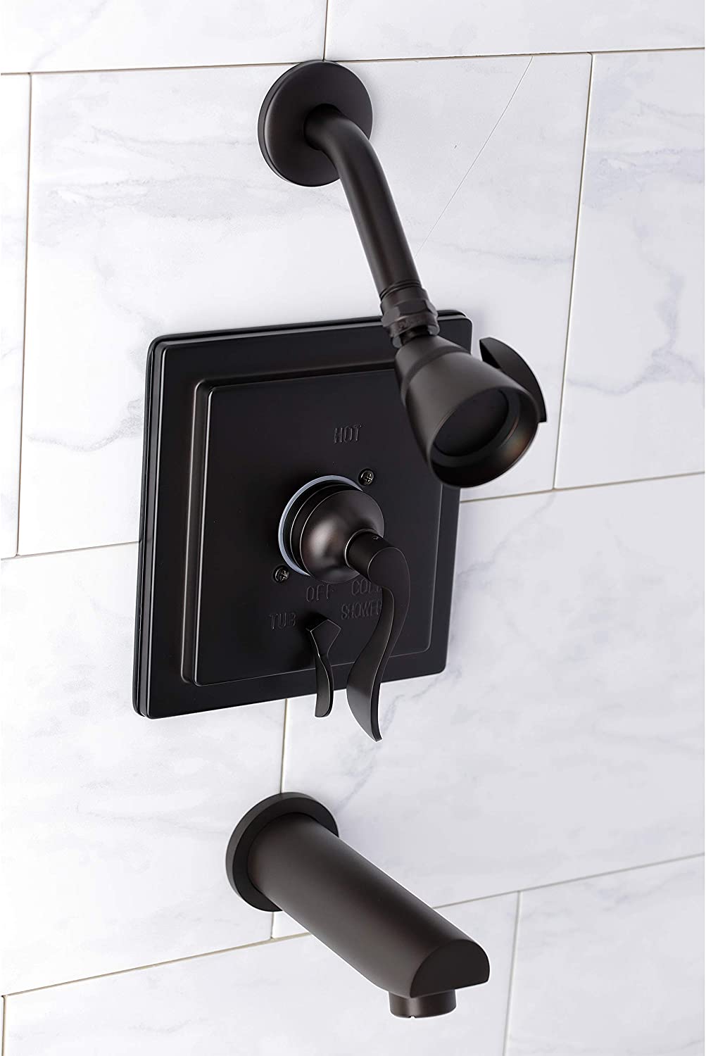 Kingston Brass KB86550DFL Tub and Shower Faucet, Oil Rubbed Bronze