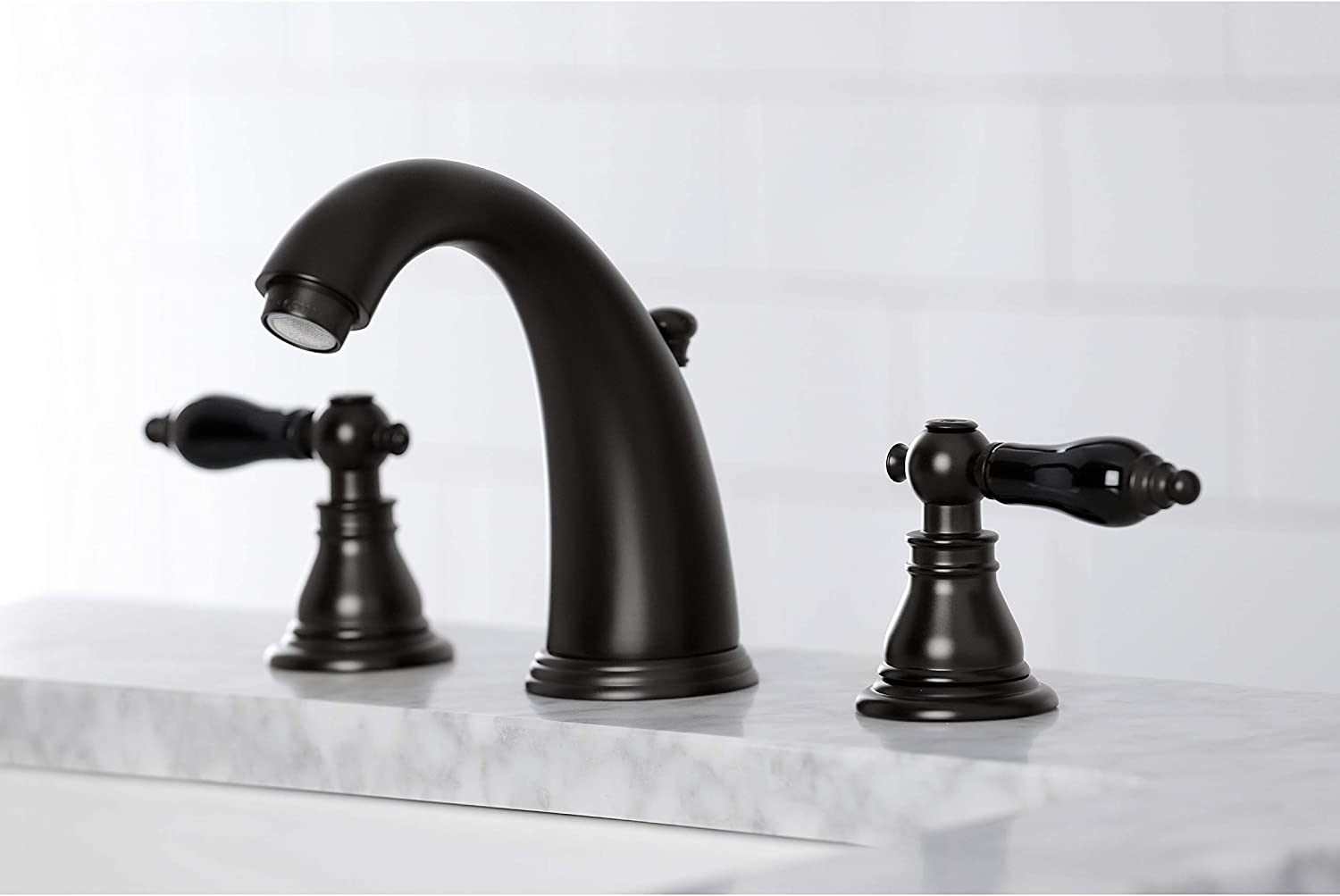 Kingston Brass KB980AKL Duchess Widespread Bathroom Faucet, Matte Black