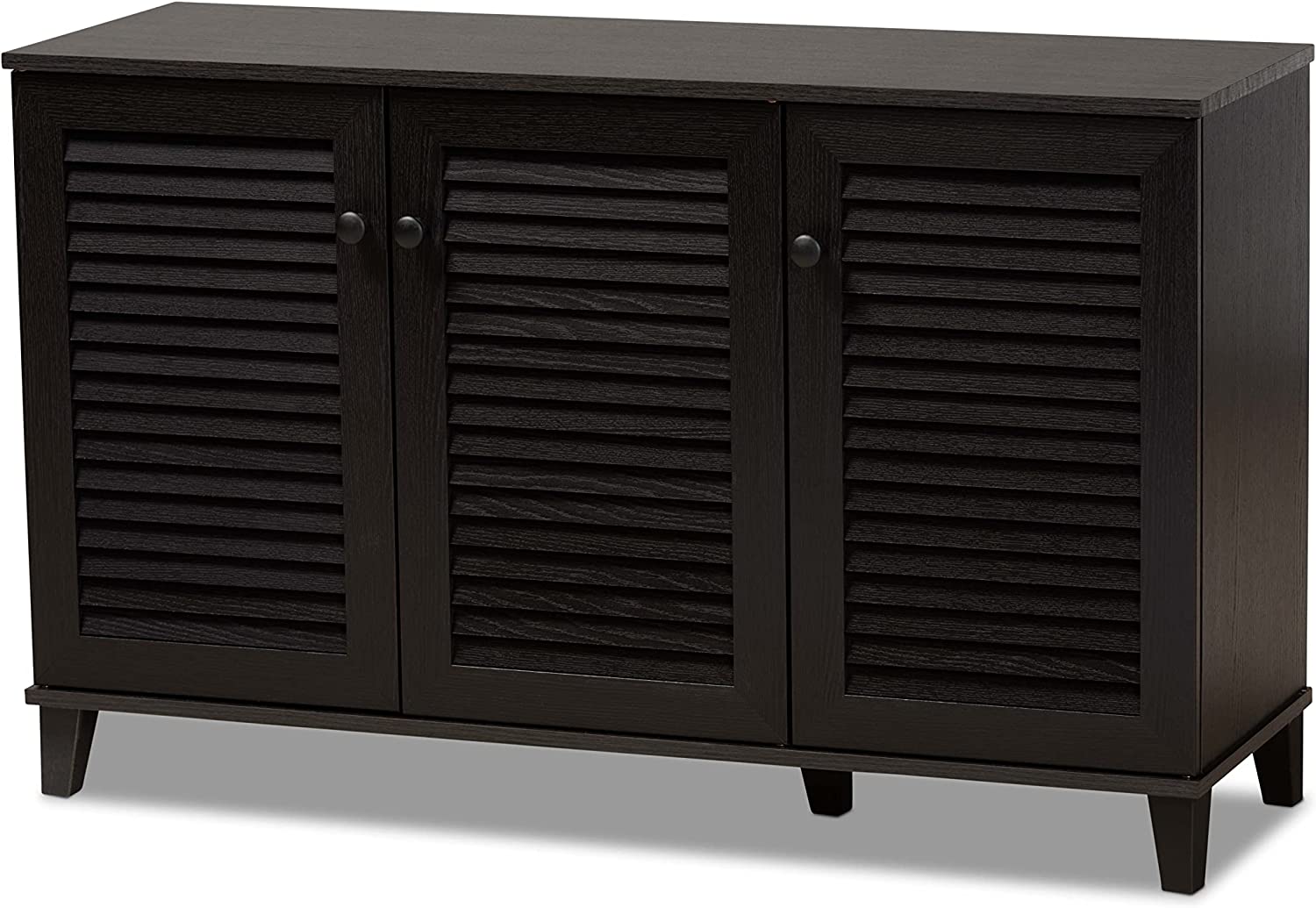 Baxton Studio Warren Shoe-Storage Cabinet, Espresso