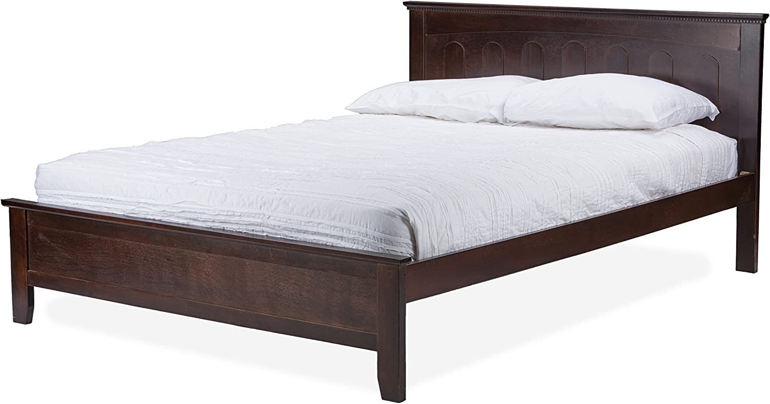 Baxton Studio Spuma Cappuccino Wood Contemporary Bed, Twin, Brown