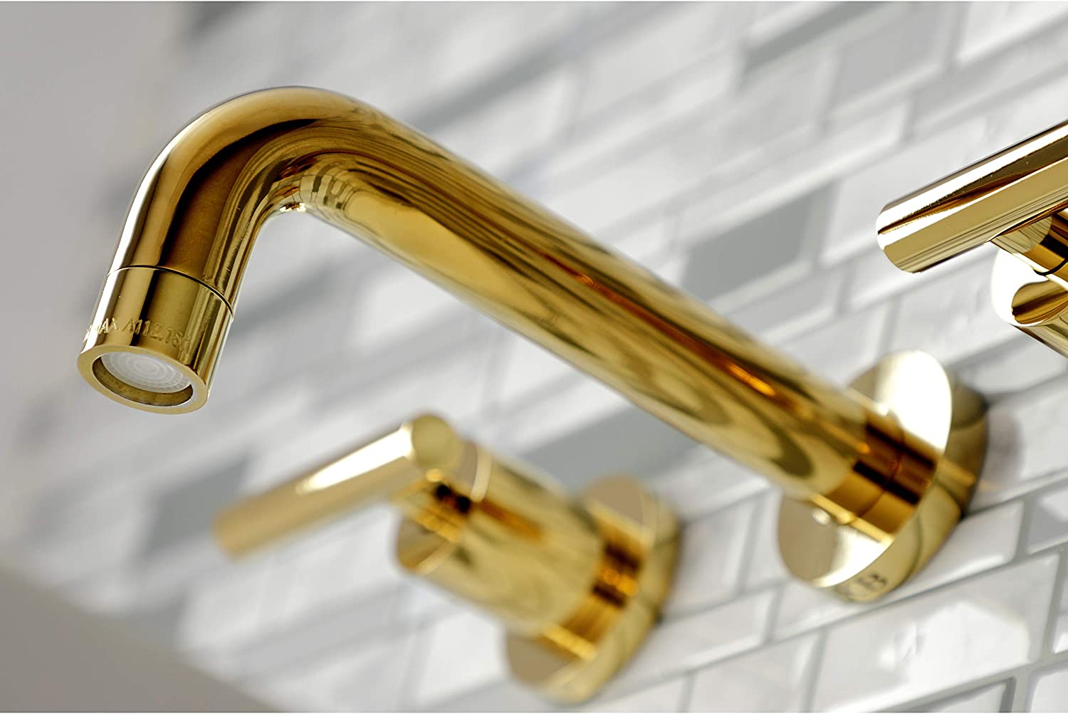 Kingston Brass KS8122CML Manhattan Bathroom Faucet, Polished Brass