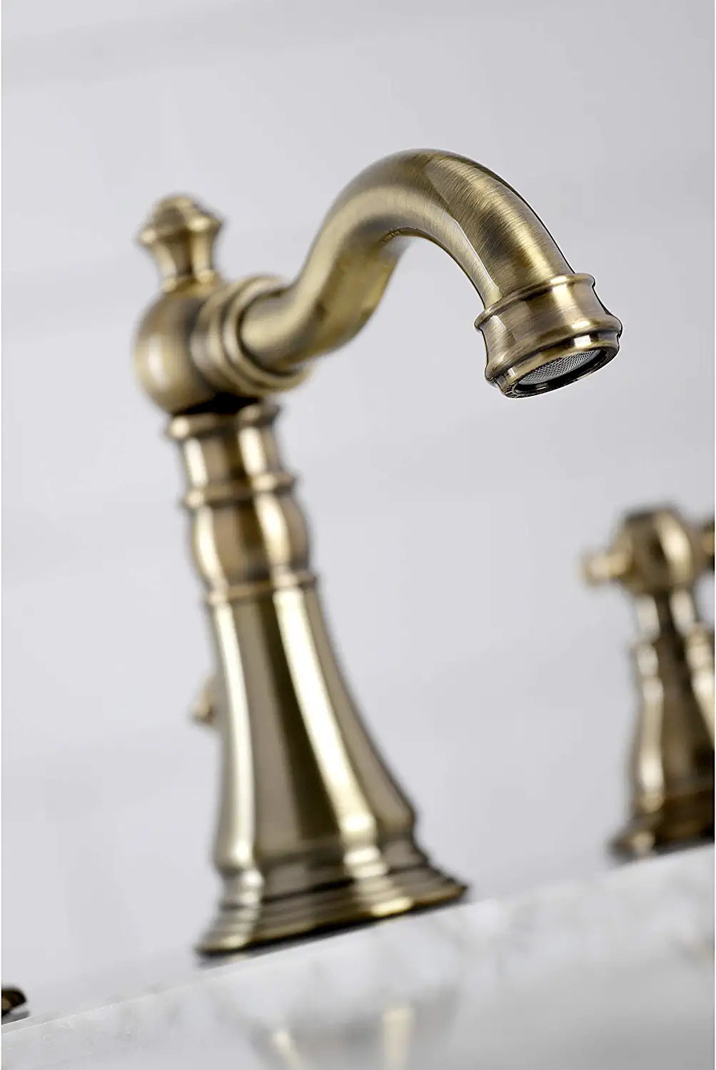 Kingston Brass FSC19733AKL Duchess Widespread Bathroom Faucet, Antique Brass