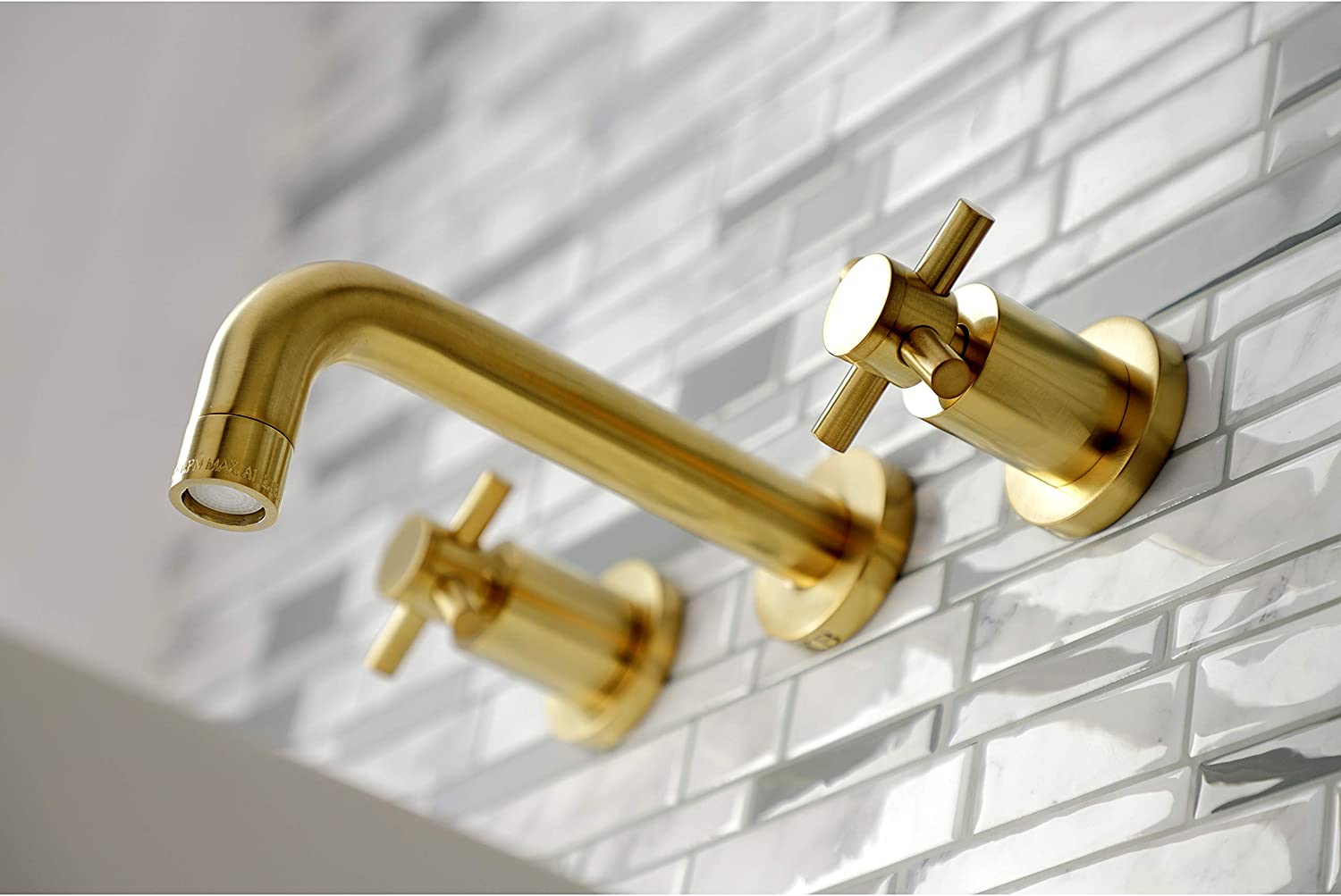 Kingston Brass KS8127DX Concord Bathroom Faucet, Brushed Brass