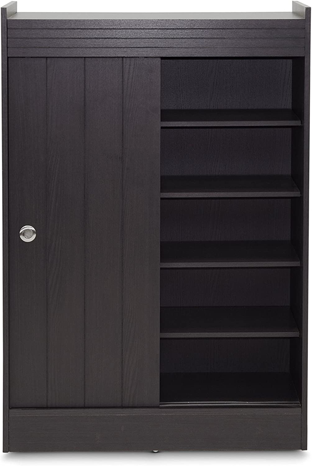 Baxton Studio Shoe-Rack Cabinet, Espresso