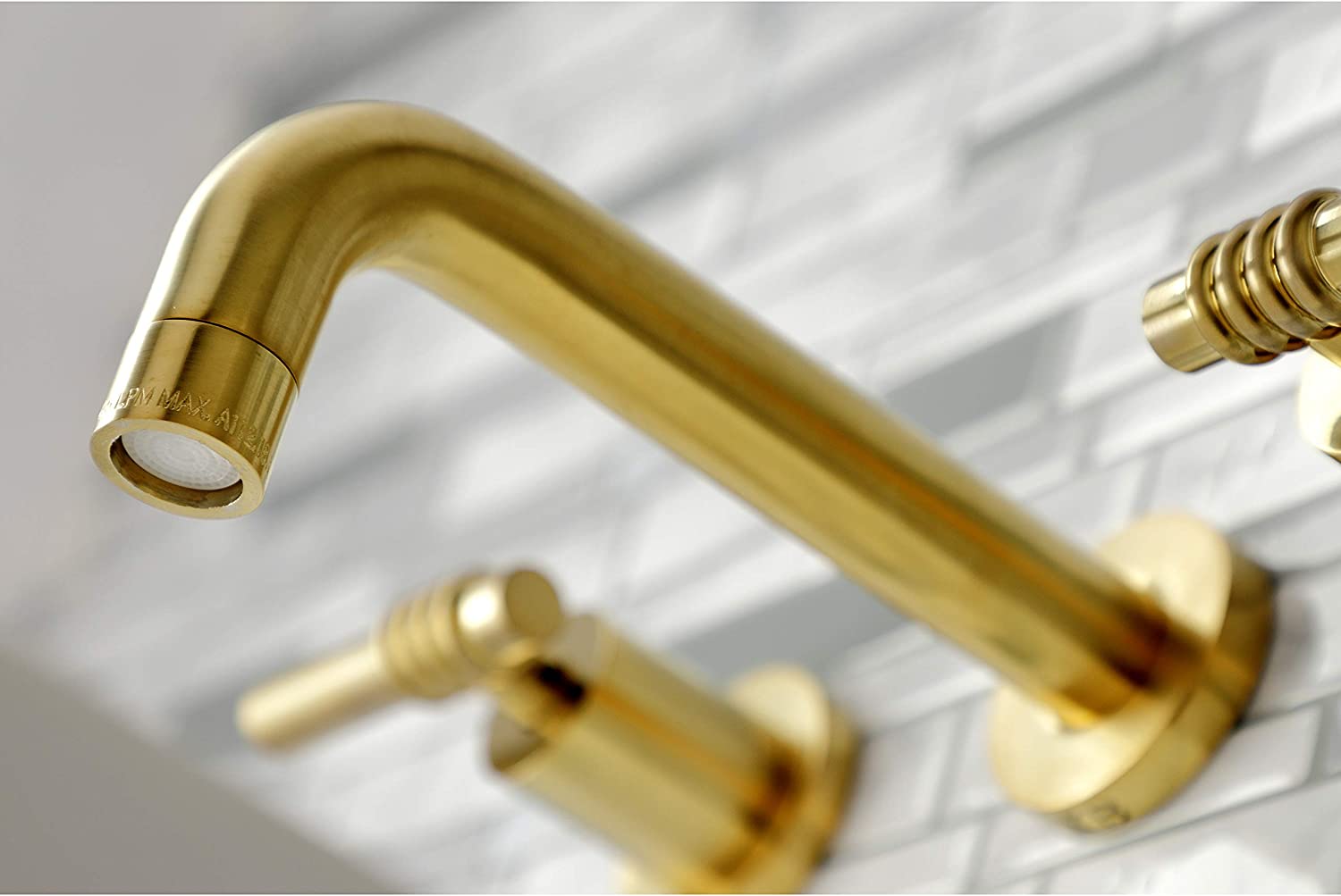 Kingston Brass KS8127ML Milano Bathroom Faucet, Brushed Brass