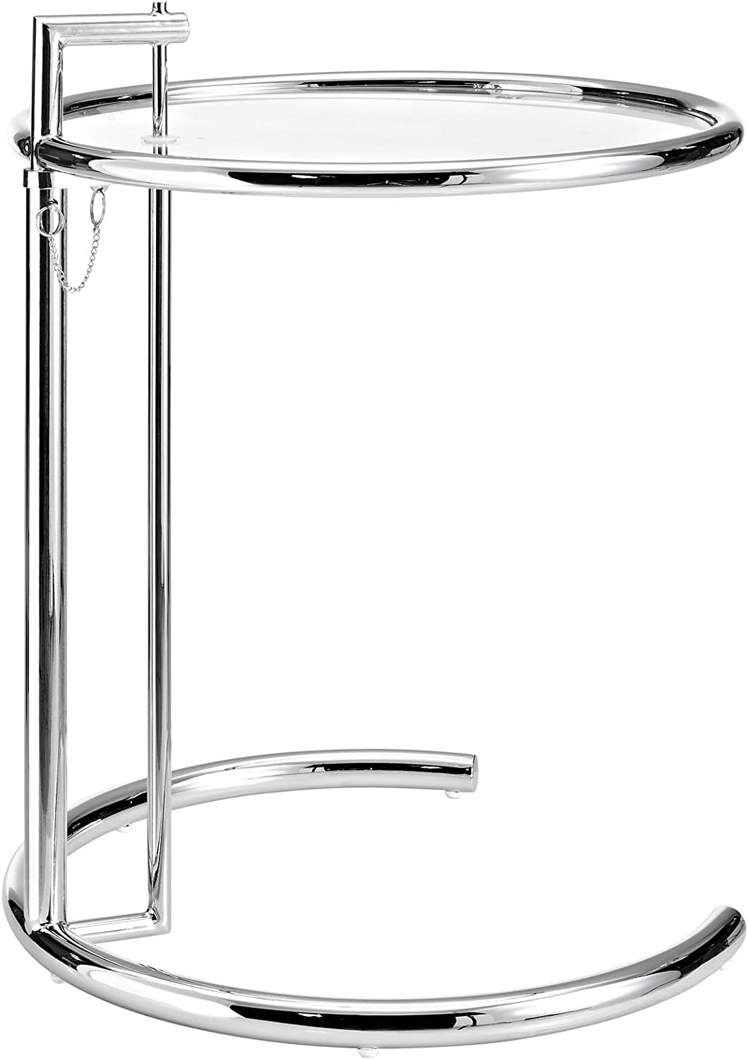 Modway Eileen Chrome Stainless Steel Side End Table