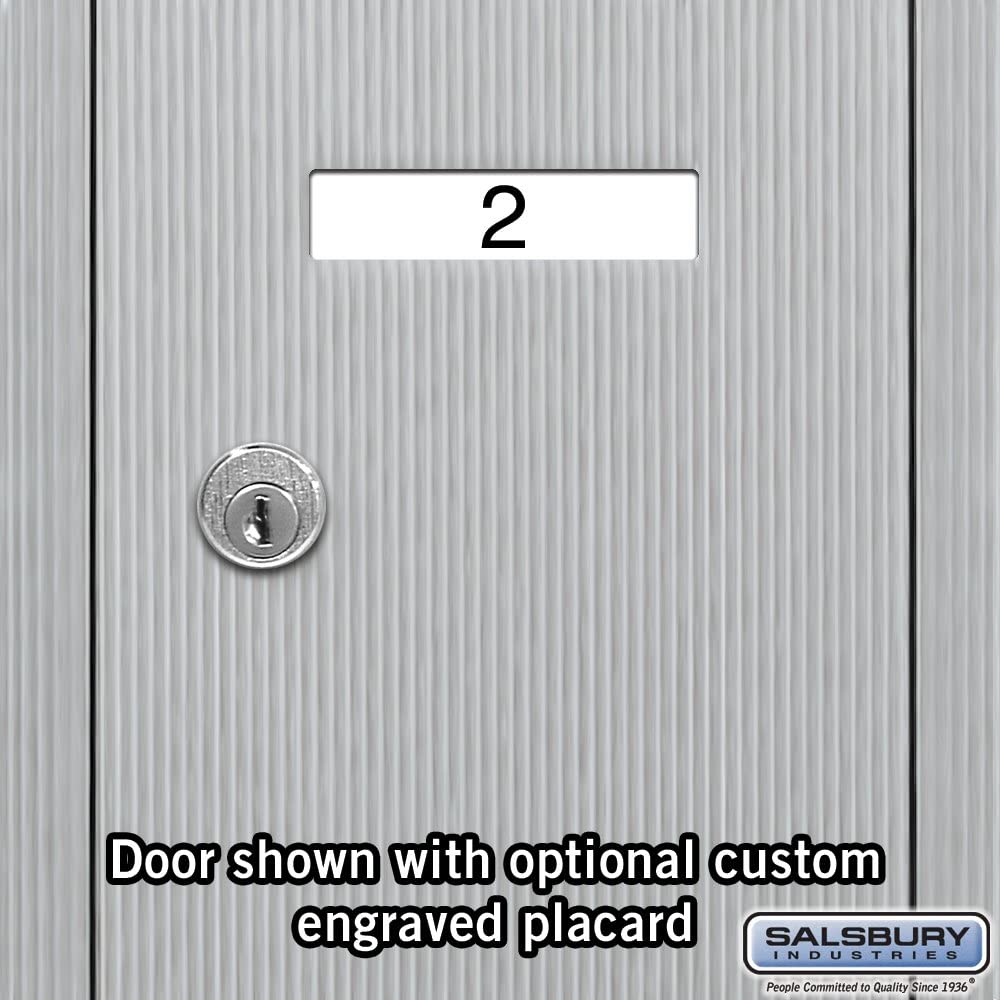 Salsbury Vertical Mailbox - 4 Doors - Aluminum - Surface Mounted - USPS Access