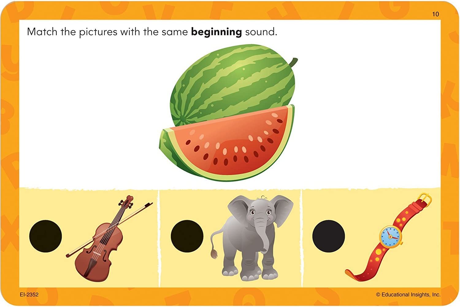 Educational Insights Hot Dots Jr. Beginning Phonics Flash Card Set, 72 Preschool &amp; Kindergarten Activity Cards, Ages 3+