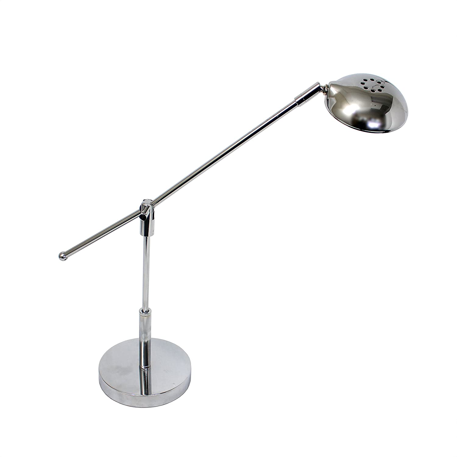 Simple Designs LD1035-CHR 3W Balance Arm LED Desk Lamp with Swivel Head, 17.5&#34; x 5.9&#34; x 21.25&#34;, Chrome