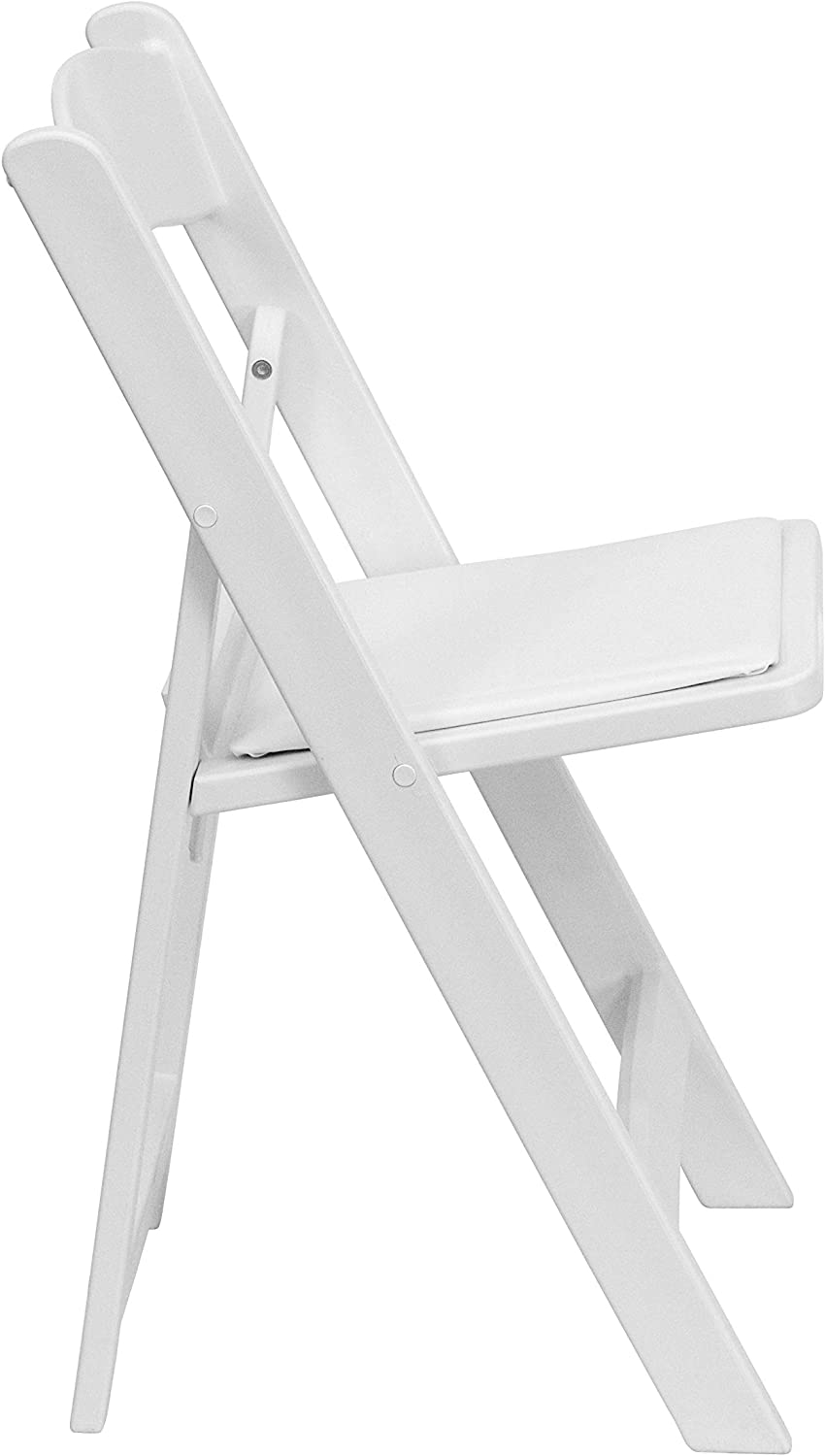 Flash Furniture Hercules√É¬¢√¢‚Ç¨≈æ√Ç¬¢ Series Folding Chair - White Resin - 1000LB Weight Capacity Comfortable Event Chair - Light Weight Folding Chair