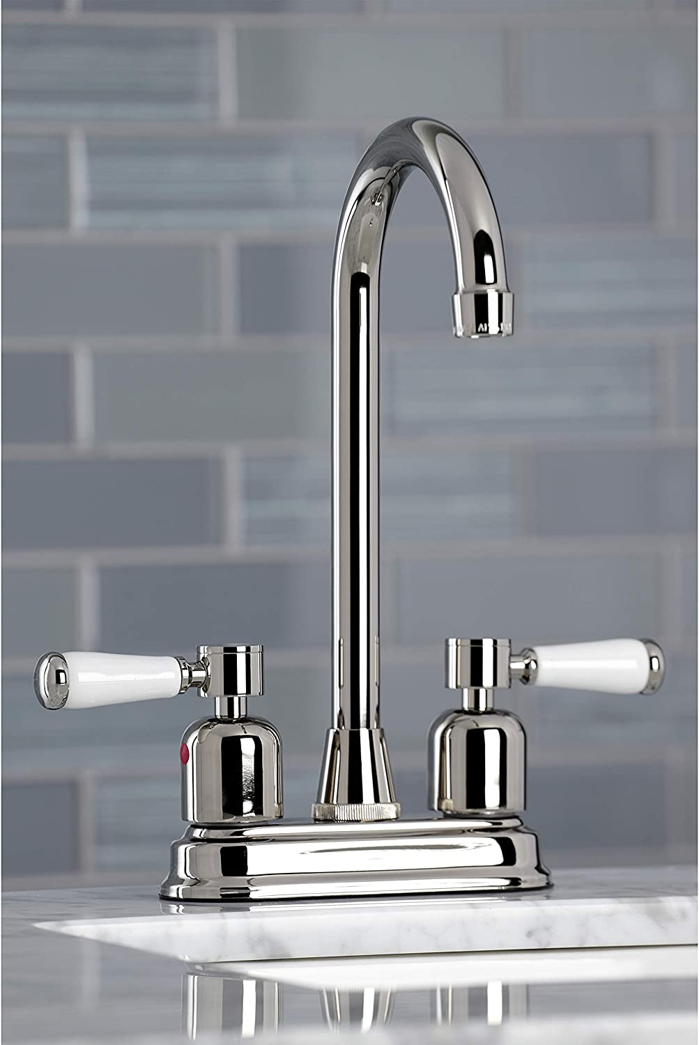 Kingston Brass KB8496DPL Paris Bar Faucet, Polished Nickel