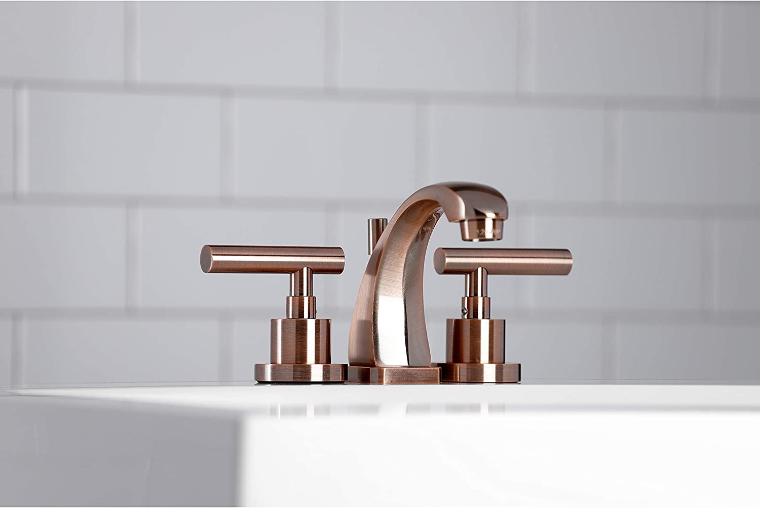 Kingston Brass KS494CMLAC Manhattan Widespread Bathroom Faucet, Antique Copper