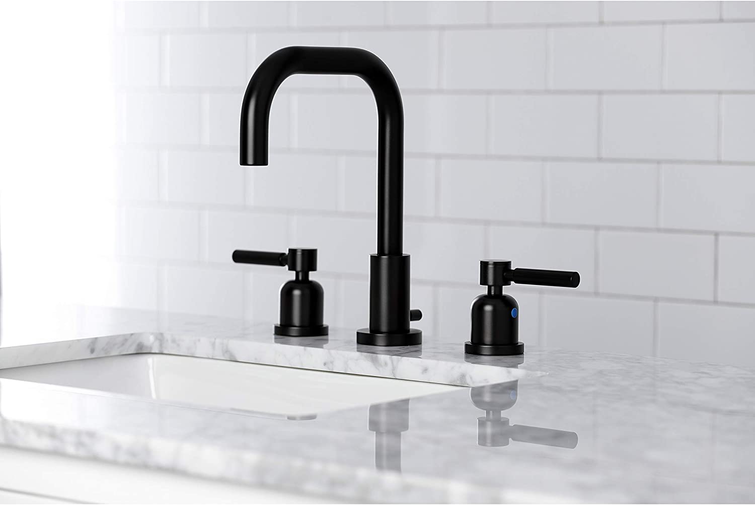 Kingston Brass FSC8930DL Concord Widespread Bathroom Faucet, Matte Black