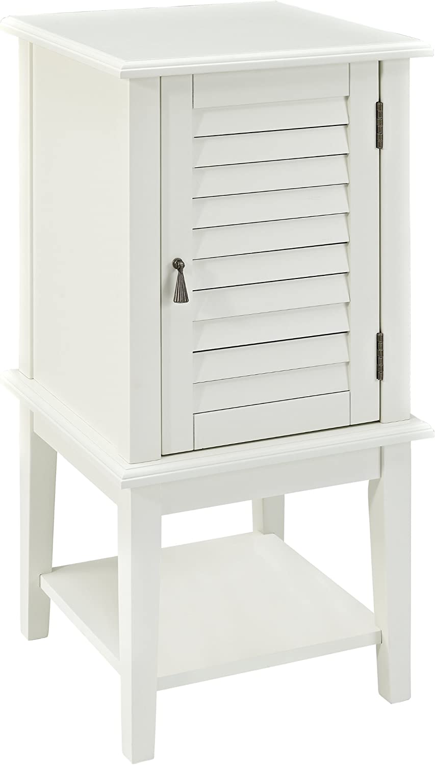 Powell Furniture Shutter Door Table, White