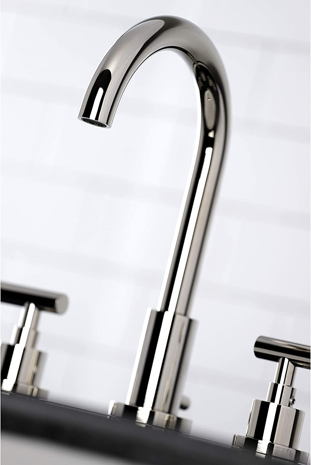 Kingston Brass FSC8929CML Manhattan Widespread Bathroom Faucet, Polished Nickel