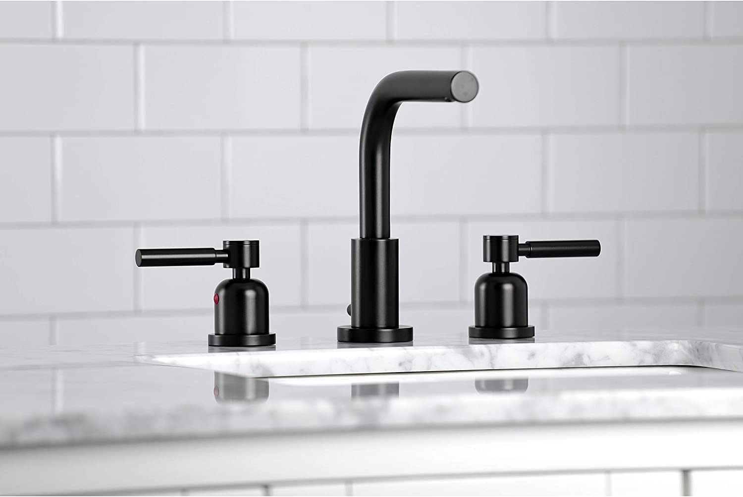 Kingston Brass FSC8950DL Concord Widespread Bathroom Faucet, Matte Black