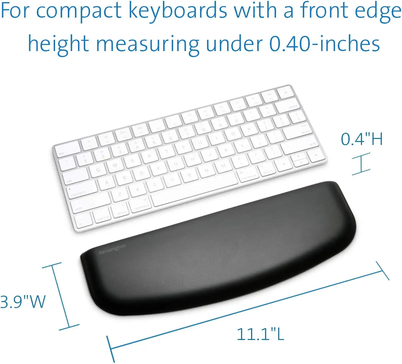 Kensington ErgoSoft Wrist Rest for Slim, Compact Keyboards, Black (K52801WW)