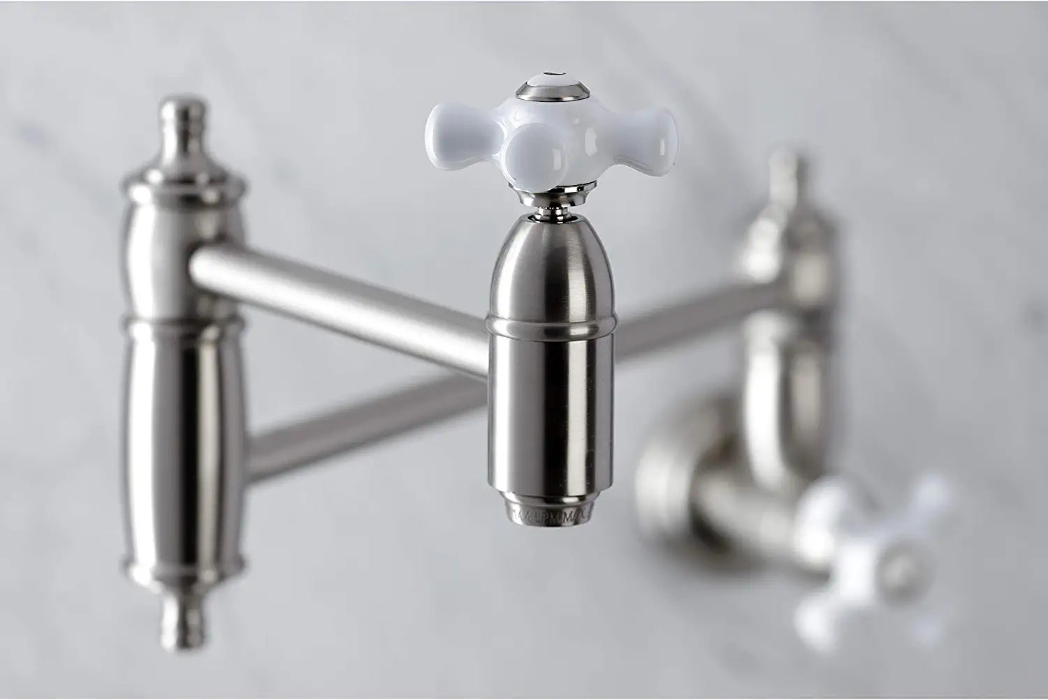 Kingston Brass KS3108PX Restoration Pot Filler, Brushed Nickel