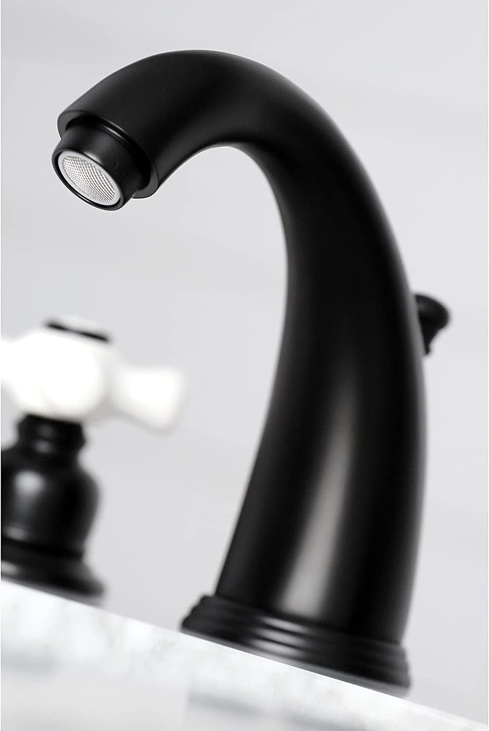 Kingston Brass KB980PX Victorian Widespread Bathroom Faucet, Matte Black