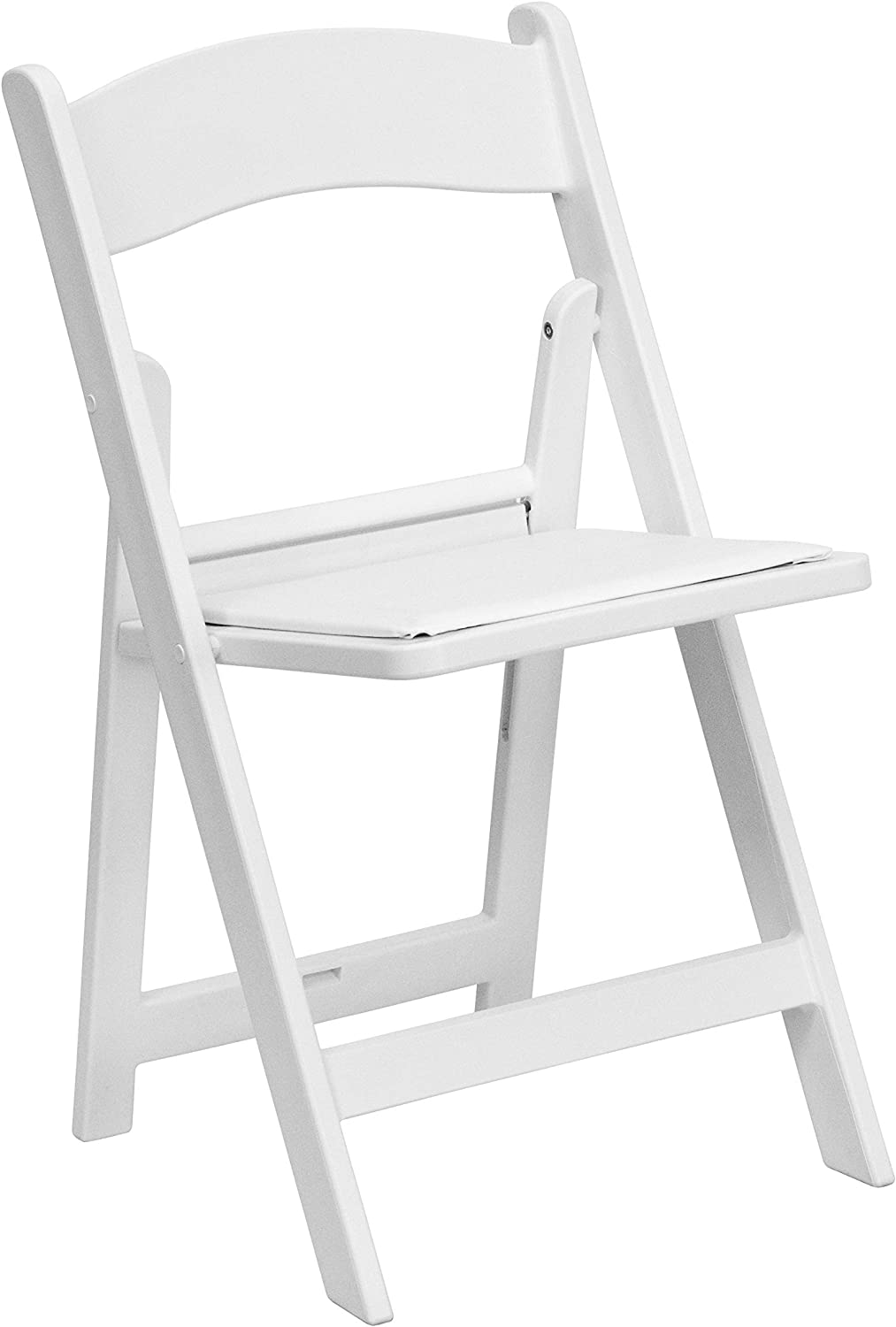 Flash Furniture Hercules√É¬¢√¢‚Ç¨≈æ√Ç¬¢ Series Folding Chair - White Resin - 1000LB Weight Capacity Comfortable Event Chair - Light Weight Folding Chair
