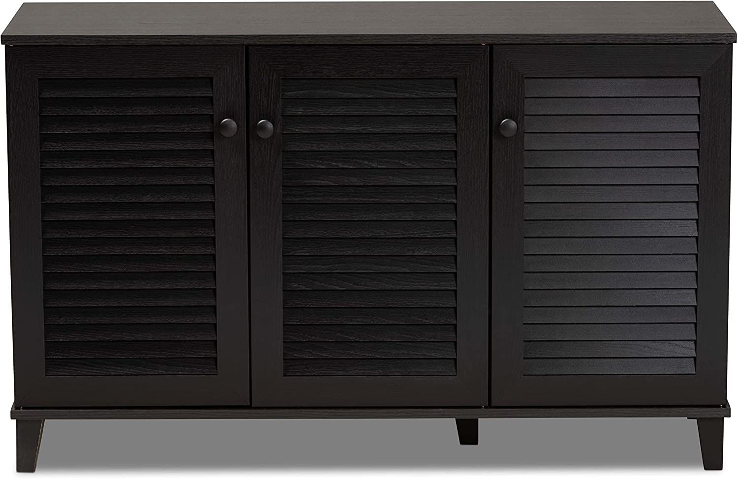 Baxton Studio Warren Shoe-Storage Cabinet, Espresso