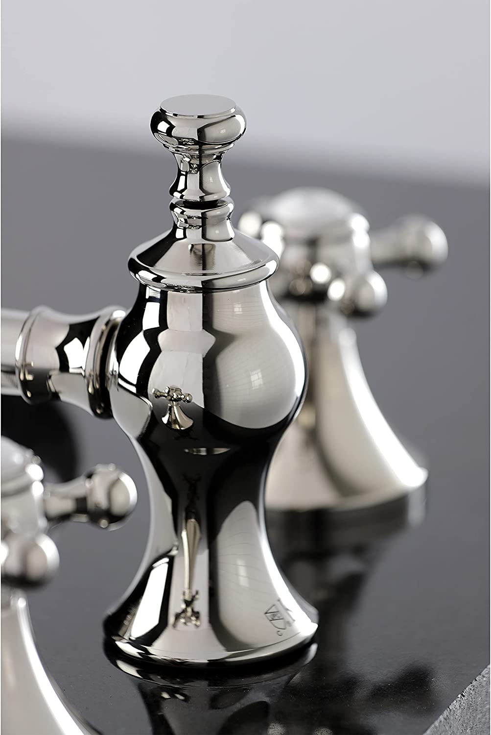 Kingston Brass KC7066BX English Country Widespread Bathroom Faucet, Polished Nickel