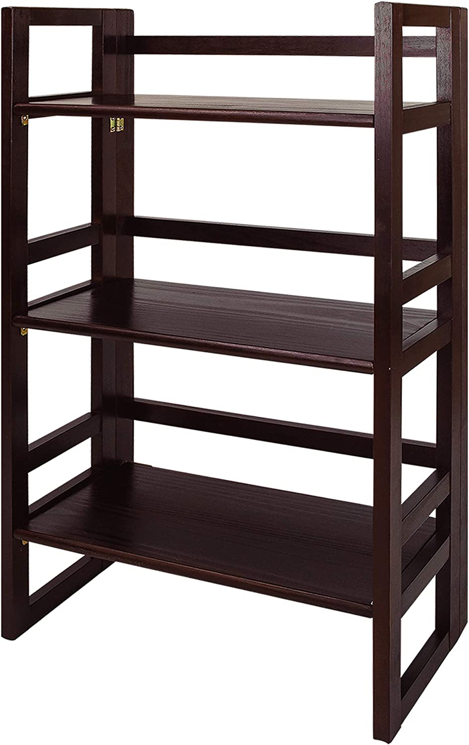 Casual Home 3-Shelf Folding Student Bookcase (20.75&#34; Wide)-Espresso