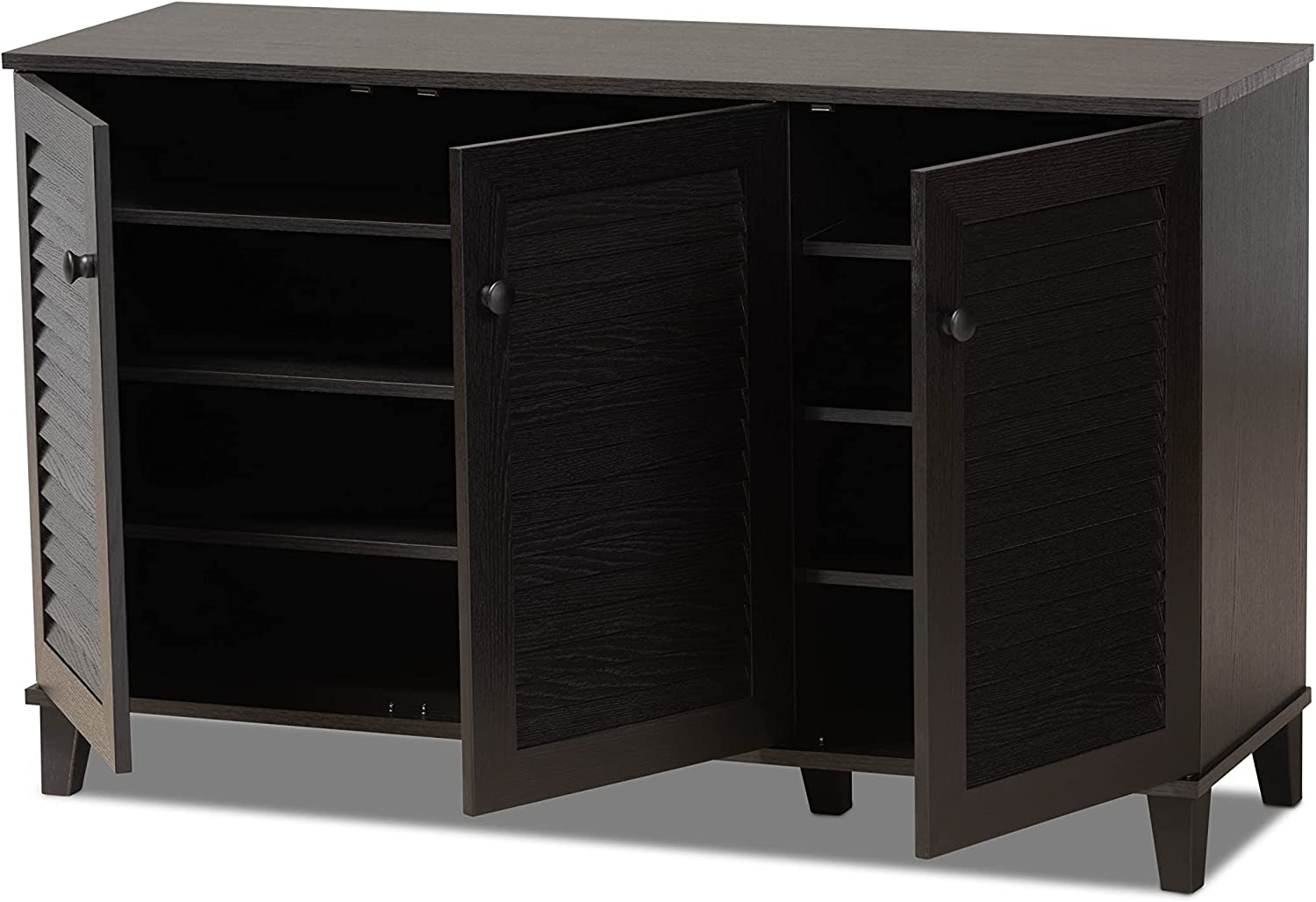 Baxton Studio Warren Shoe-Storage Cabinet, Espresso