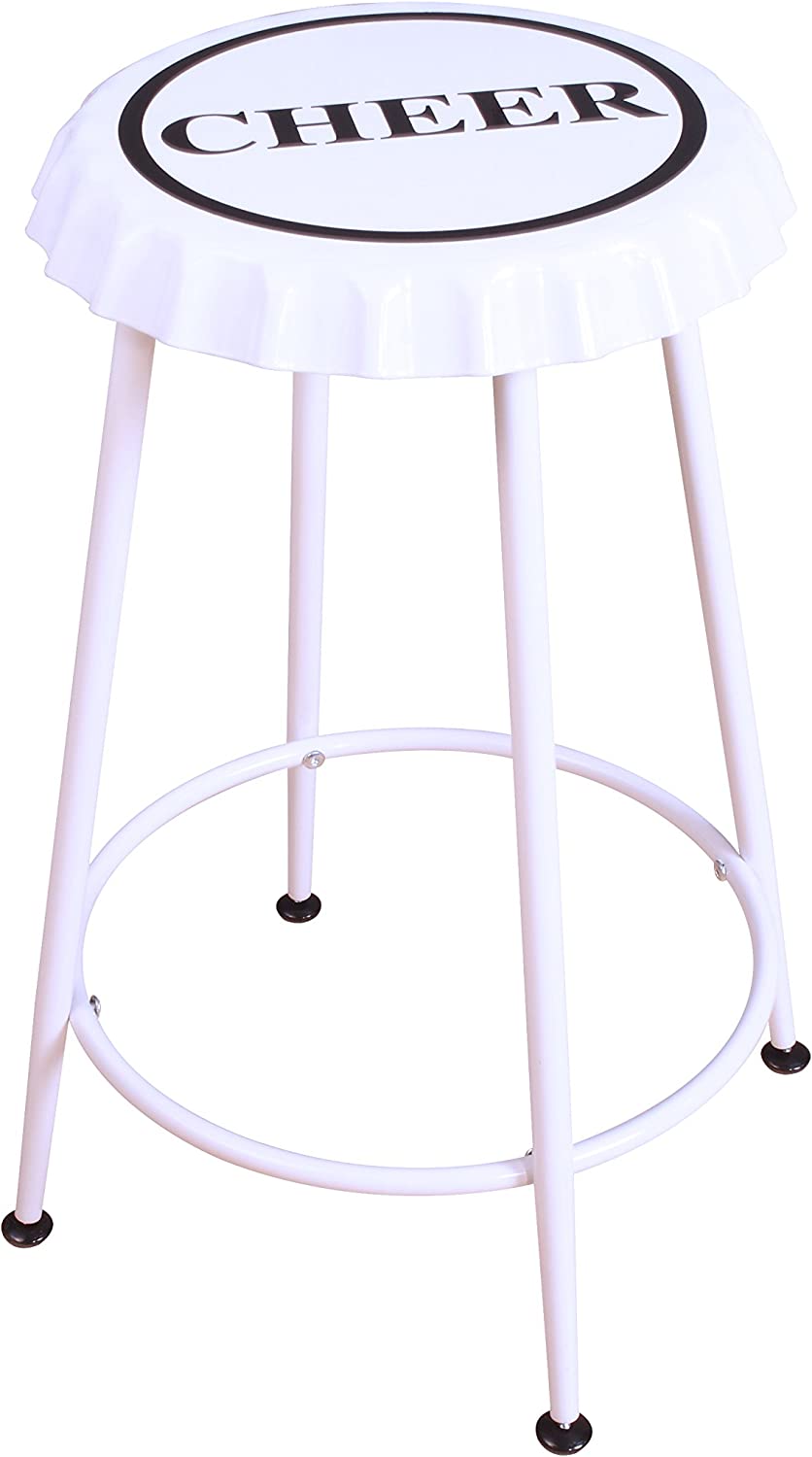 ACME Furniture Acme Mant Stool, White -Set of 2, One Size