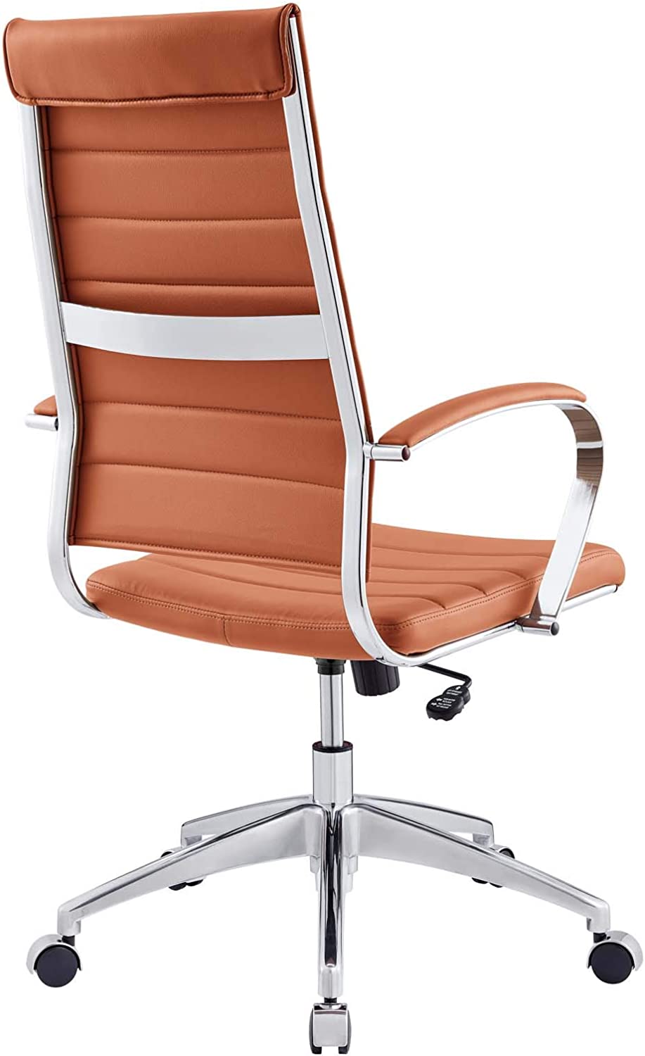 Modway Jive Ribbed High Back Tall Executive Swivel Office Chair With Arms In White