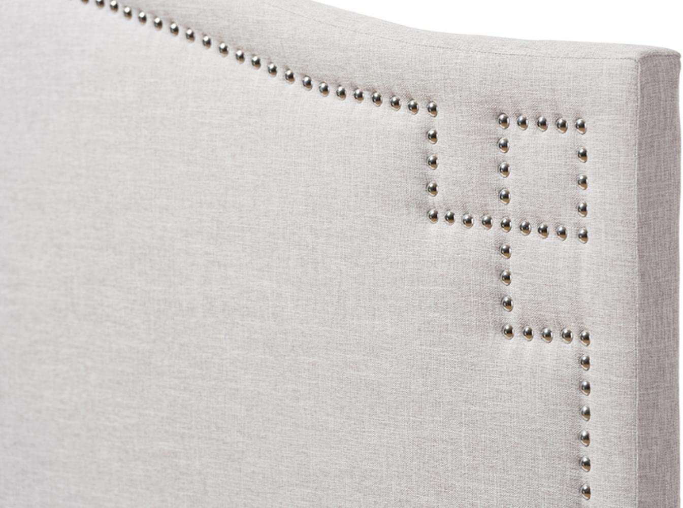 Baxton Studio Aubrey Modern and Contemporary Fabric Upholstered Headboard Beige/Full