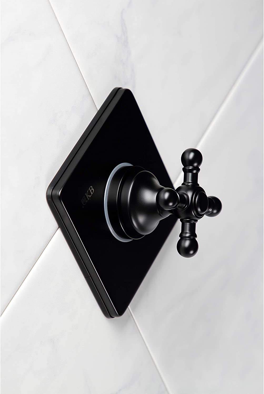 Kingston Brass KS3040BX Three-Way Diverter Valve with Trim Kit, Matte Black