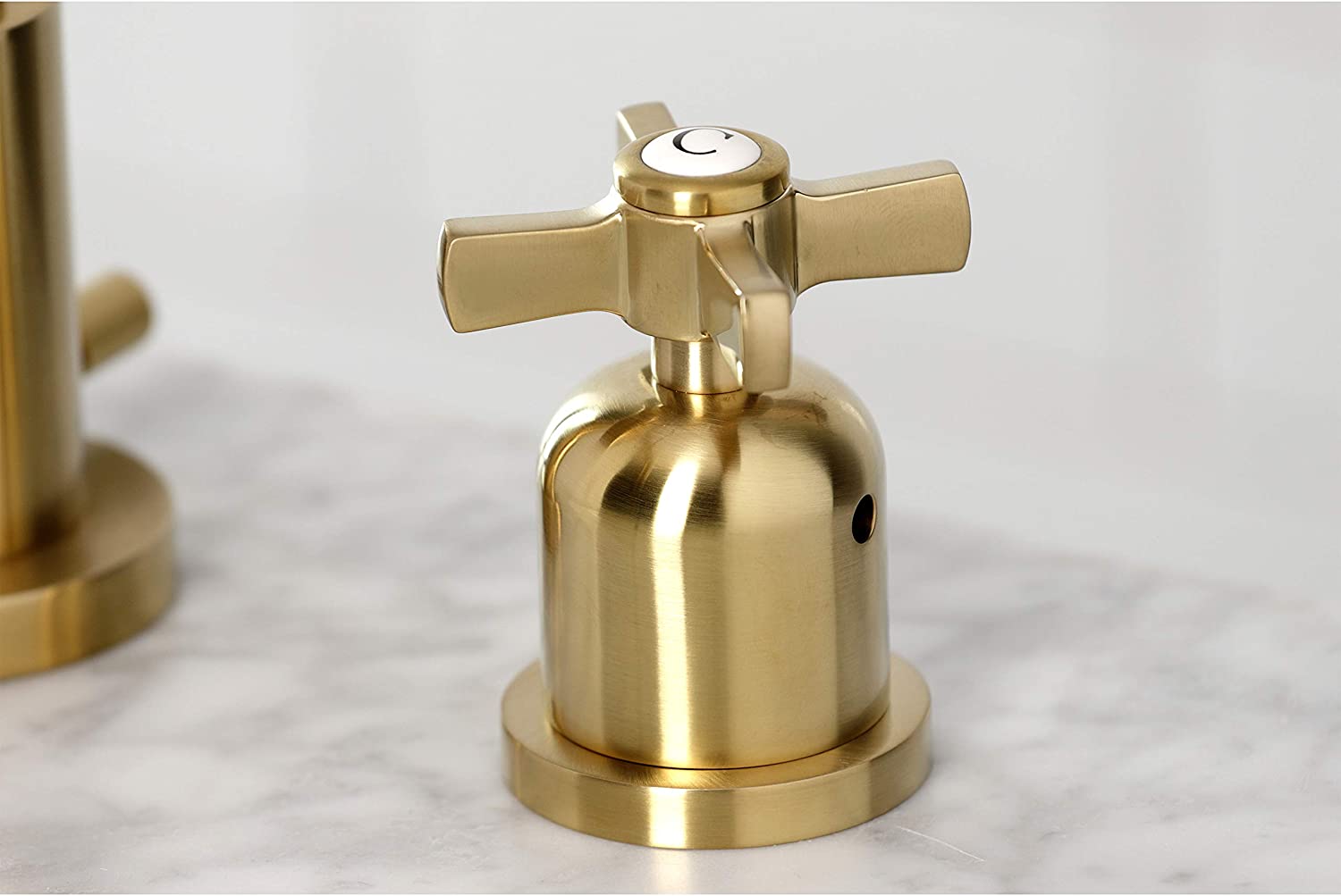 Kingston Brass FSC8933ZX Millennium Widespread Bathroom Faucet, Brushed Brass