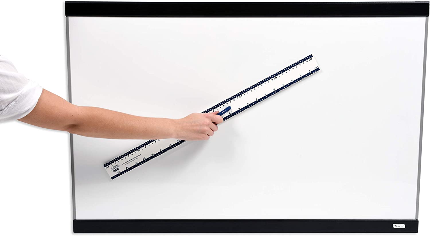 LEARNING ADVANTAGE Magnetic Dry Erase Straight Edge - 24Ã¢â‚¬Â - Jumbo Teaching Ruler - Measurement Tool for Whiteboards and Chalkboards