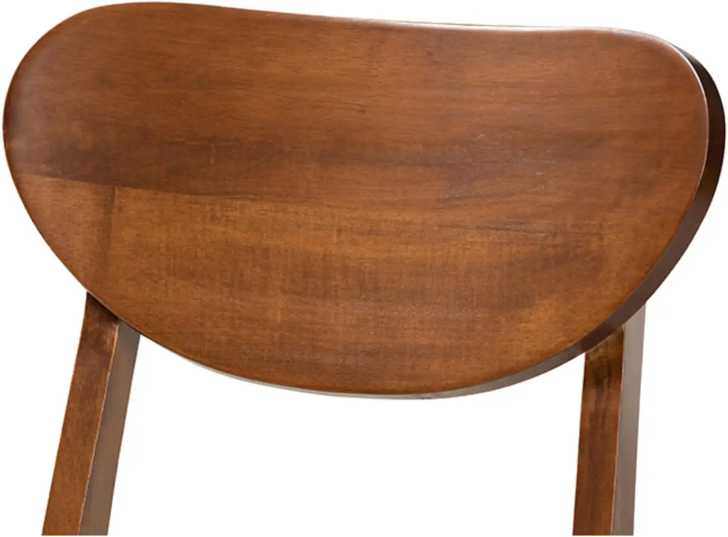 Baxton Studio Damara Mid-Century Modern Grey Fabric Upholstered and Walnut Brown Finished Wood 2-Piece Dining Chair Set