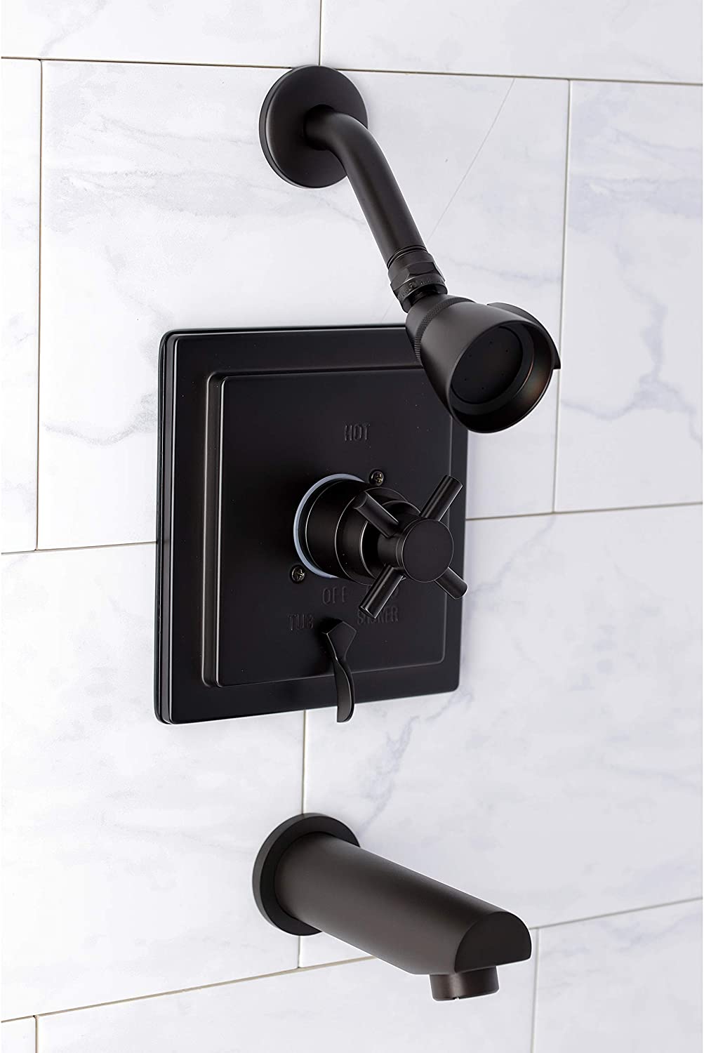 Kingston Brass KB86550DX Tub and Shower Faucet, Oil Rubbed Bronze