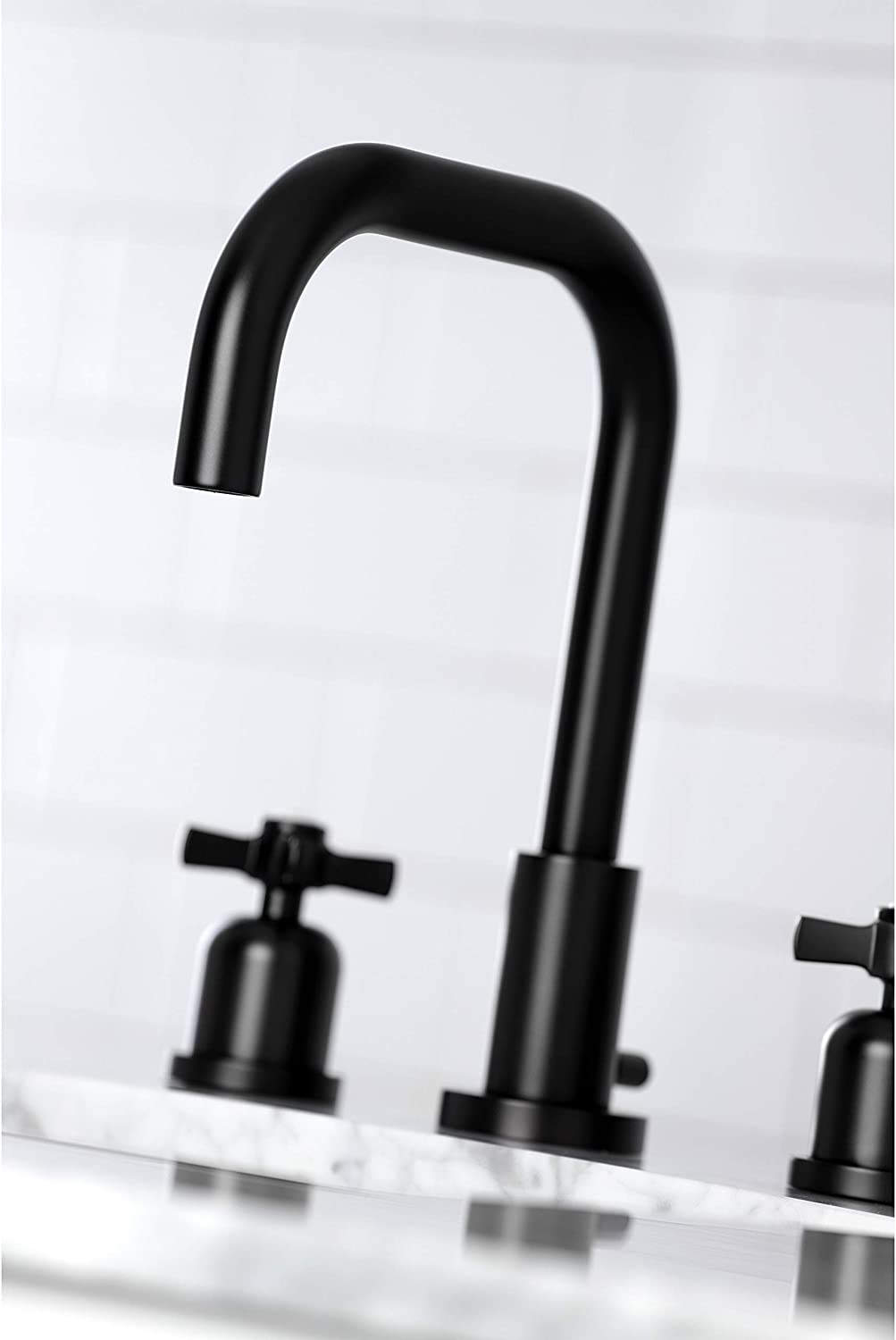 Kingston Brass FSC8930ZX Millennium Widespread Bathroom Faucet, Matte Black