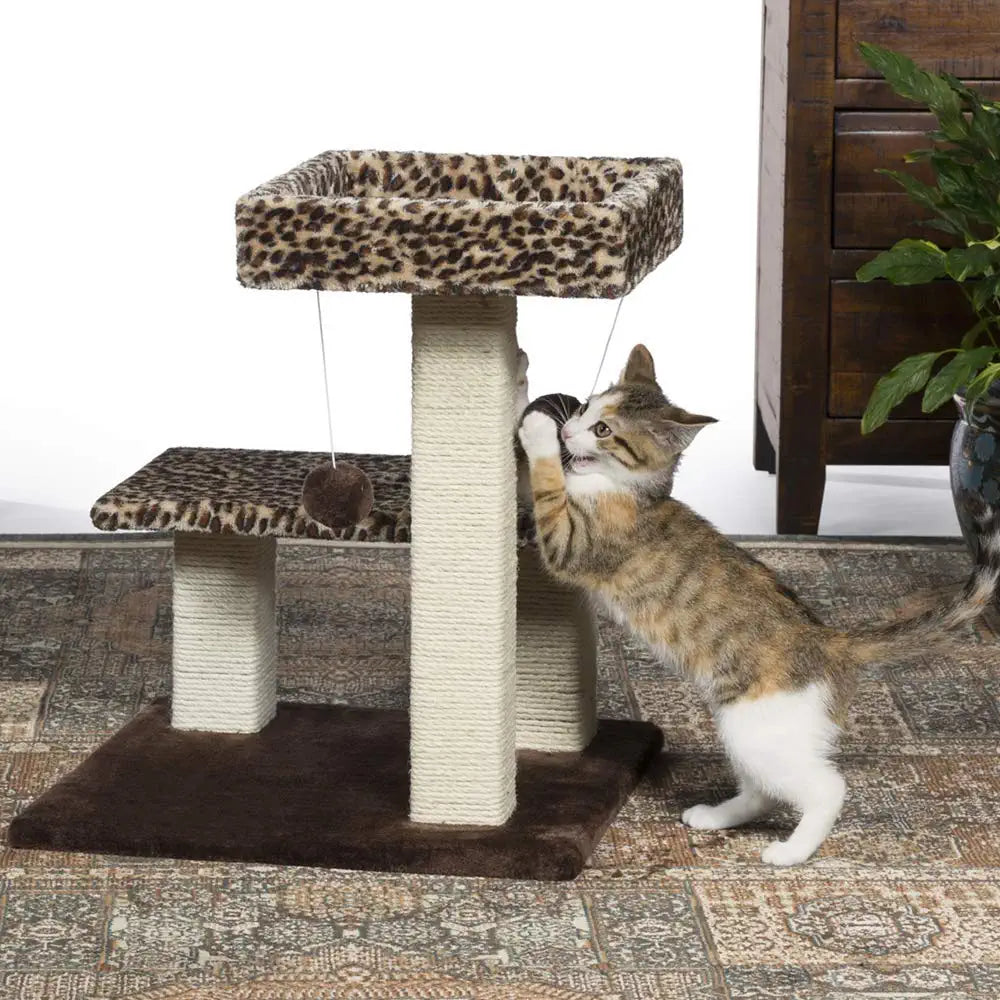 Kitty Power Paws Leopard Terrace Cat Furniture