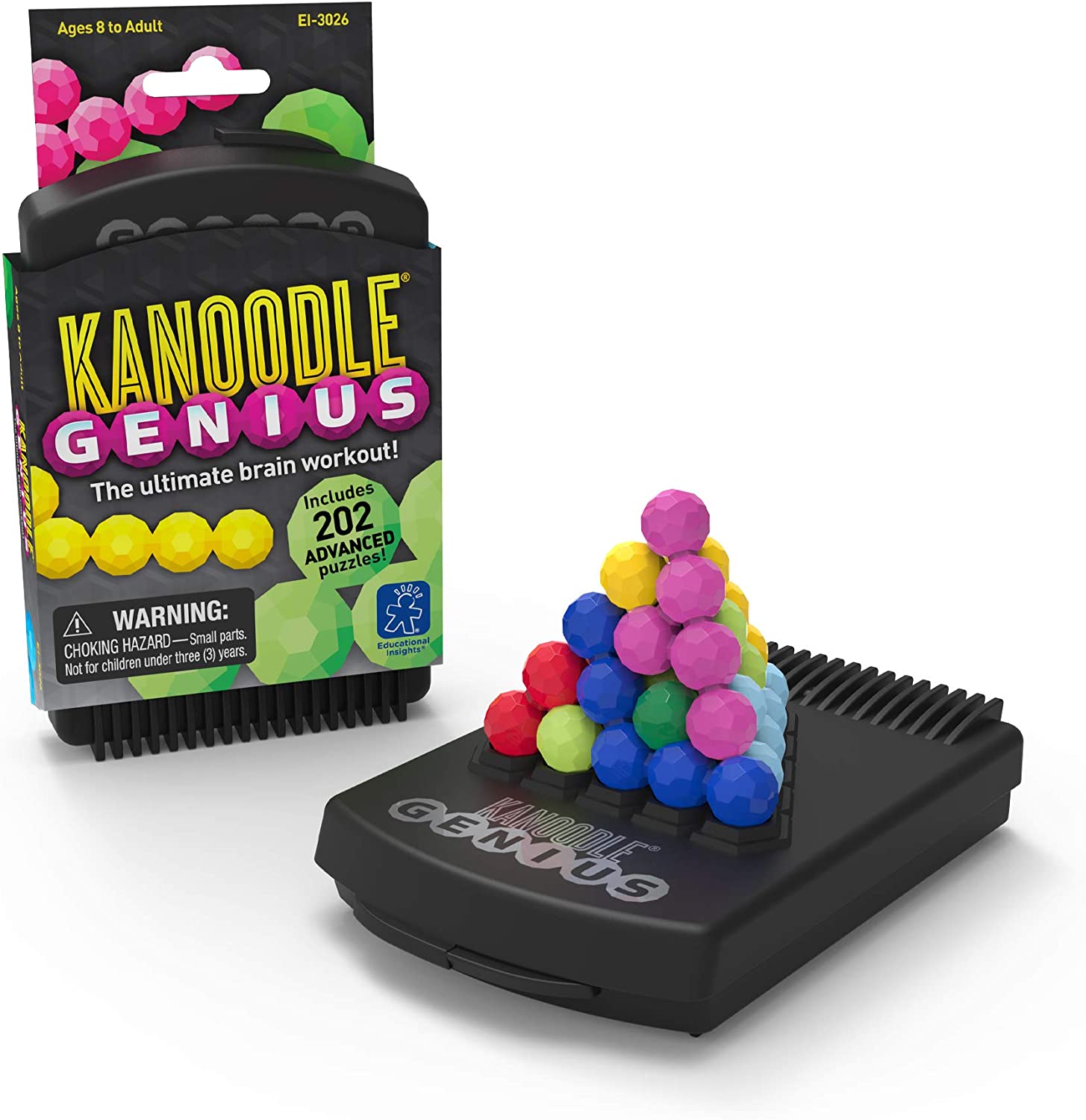 Educational Insights Kanoodle Genius Puzzle Game, Game for Adults, Teens &amp; Kids, 3-D Puzzle Game, Over 200 Challenges, Elementary Classroom Must Haves, Ages 8+