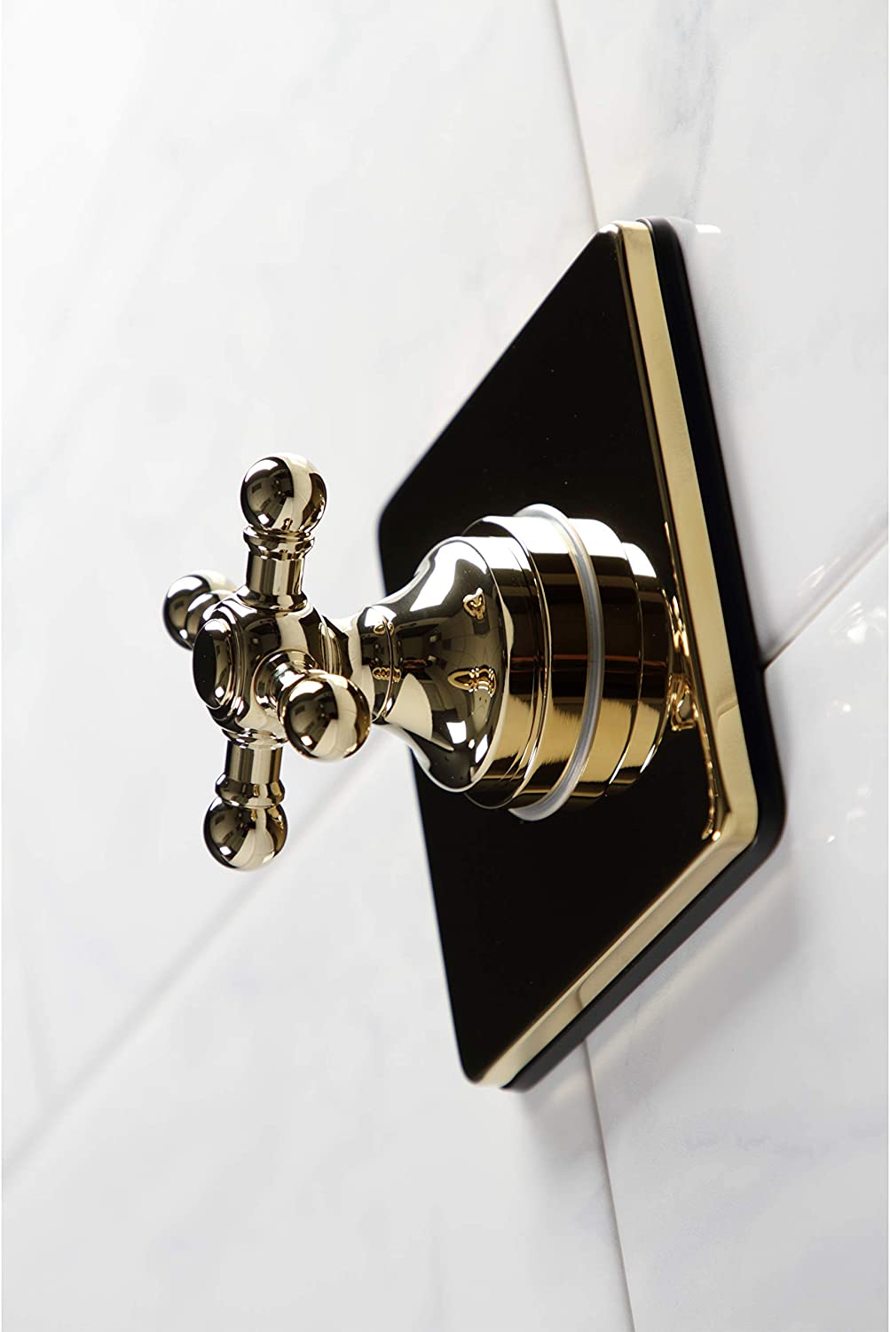 Kingston Brass KS3042BX Three-Way Diverter Valve with Trim Kit, Polished Brass