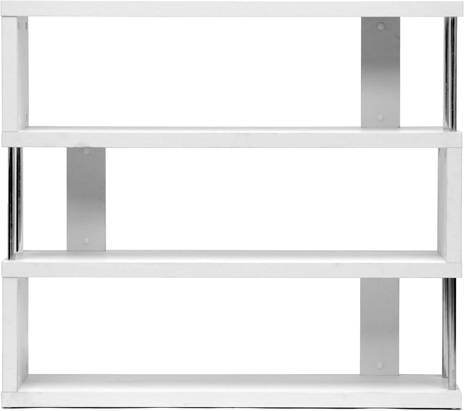 Baxton Studio Barnes 3-Shelf Modern Bookcase, White