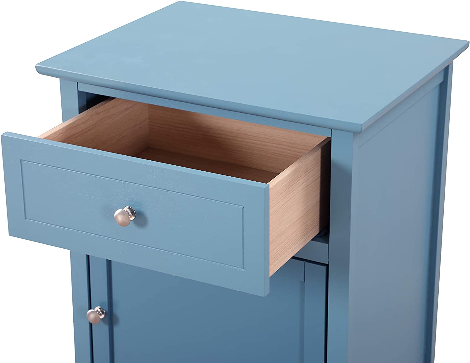 Glory Furniture 1 Drawer /1 Door Nightstand, Teal